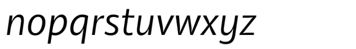 Olivine Std Book Italic Font LOWERCASE