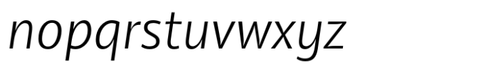 Olivine Std Light Italic Font LOWERCASE