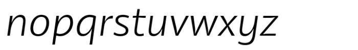 Olivine Std Wide Light Italic Font LOWERCASE