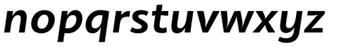 Olivine Wide Semi Bold Italic Font LOWERCASE