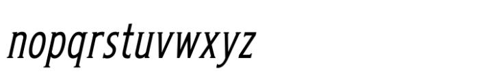 Olpal Serif Regular Oblique Font LOWERCASE