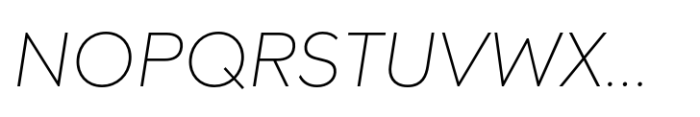 Olyford Pro Alt Extra Light Italic Font UPPERCASE