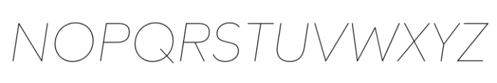 Olyford Pro Thin Italic Font UPPERCASE
