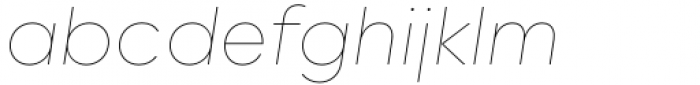 Olyford Thin Italic Font LOWERCASE