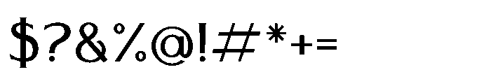 Olympus Regular Font OTHER CHARS