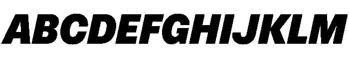 OldschoolGroteskCompact HeavyItalic Font UPPERCASE