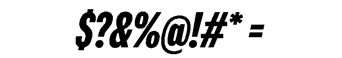 OldschoolGroteskCompressed BoldItalic Font OTHER CHARS