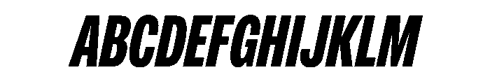 OldschoolGroteskCompressed BoldItalic Font UPPERCASE