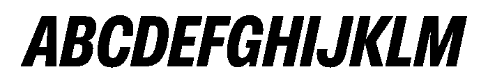 OldschoolGroteskCondensed BoldItalic Font UPPERCASE