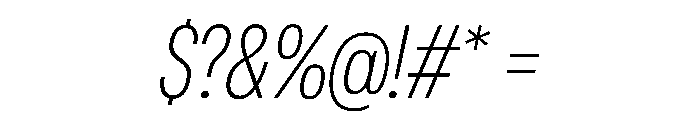 OldschoolGroteskCondensed ExtraLightItalic Font OTHER CHARS
