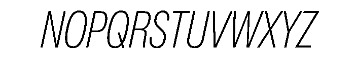 OldschoolGroteskCondensed ExtraLightItalic Font UPPERCASE