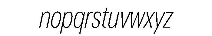OldschoolGroteskCondensed ExtraLightItalic Font LOWERCASE