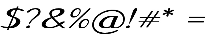 Olcen-ExpandedItalic Font OTHER CHARS