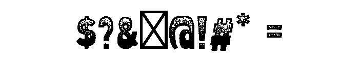 Old West Dot Gradient Font OTHER CHARS