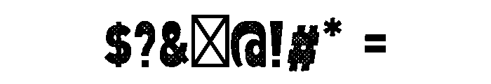 Old West Halftone Font OTHER CHARS