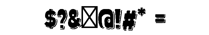 Old West Regular Shadow Font OTHER CHARS