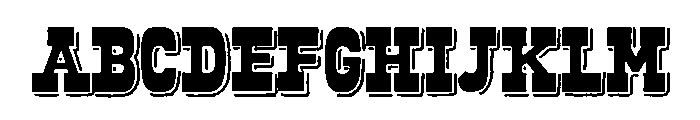 Old West Regular Shadow Font UPPERCASE