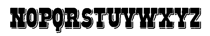 Old West Regular Shadow Font UPPERCASE