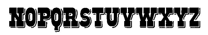 Old West Regular Shadow Font LOWERCASE