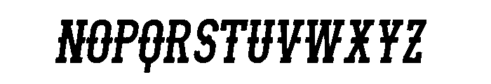Old West Spaghetti Regular Italic Font UPPERCASE