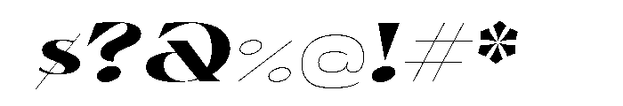 Olivette Extra Bold Italic Font OTHER CHARS
