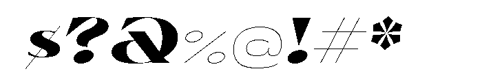 Olivette Heavy Italic Font OTHER CHARS