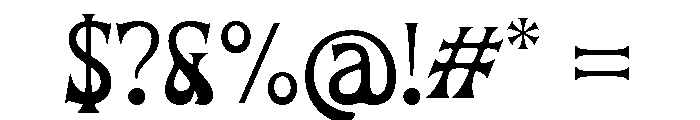 Omega Display Regular Font OTHER CHARS
