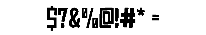 Omtre Block Font OTHER CHARS