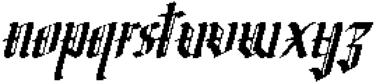 Omerta-Italic otf (400) Font LOWERCASE