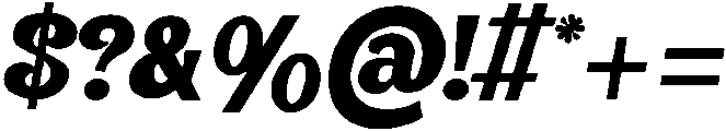 Omoito Decorative Playful Sans  Italic otf (400) Font OTHER CHARS