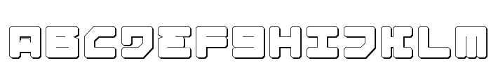 Omega-3 3D Font UPPERCASE