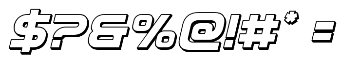 Omega Flight 3D Italic Font OTHER CHARS