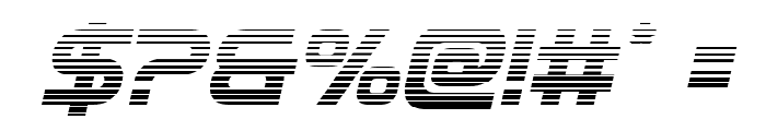 Omega Flight Gradient Italic Font OTHER CHARS