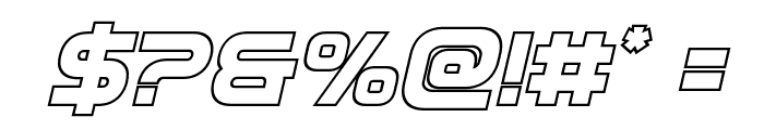 Omega Flight Outline Italic Font OTHER CHARS