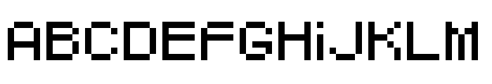 Omega Pixel Biform Regular Font UPPERCASE