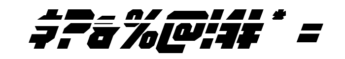 OmegaForce Laser Italic Font OTHER CHARS