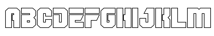 OmegaForce Outline Regular Font LOWERCASE