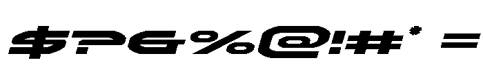Omni Boy Expanded Italic Font OTHER CHARS