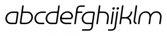 Omni Light Slanted Font LOWERCASE