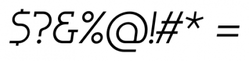 Omni Serif Light Slanted Font OTHER CHARS