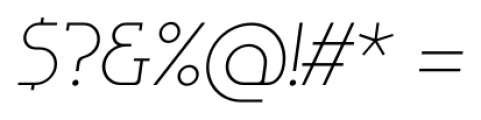 Omni Serif Thin Slanted Font OTHER CHARS