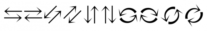 Omnidirectional Arrows One JNL Regular Font OTHER CHARS