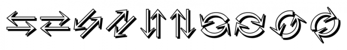 Omnidirectional Arrows Two JNL Regular Font OTHER CHARS