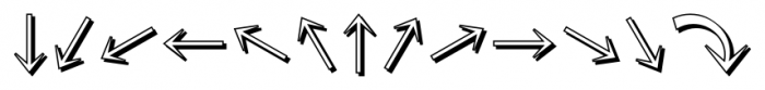 Omnidirectional Arrows Two JNL Regular Font LOWERCASE