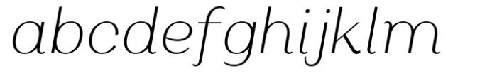 Oman Display Light Italic Font LOWERCASE