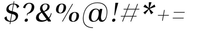 Oman Display Medium Italic Font OTHER CHARS