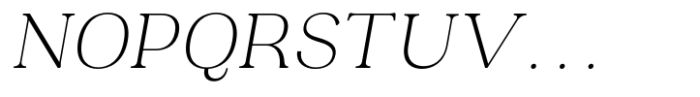 Oman Display Serif Light Italic Font UPPERCASE