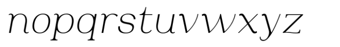 Oman Display Serif Light Italic Font LOWERCASE