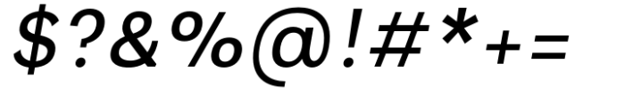 Oman Half Medium Italic Font OTHER CHARS