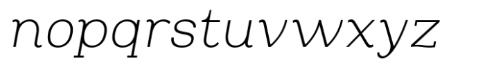 Oman Half Slab Light Italic Font LOWERCASE